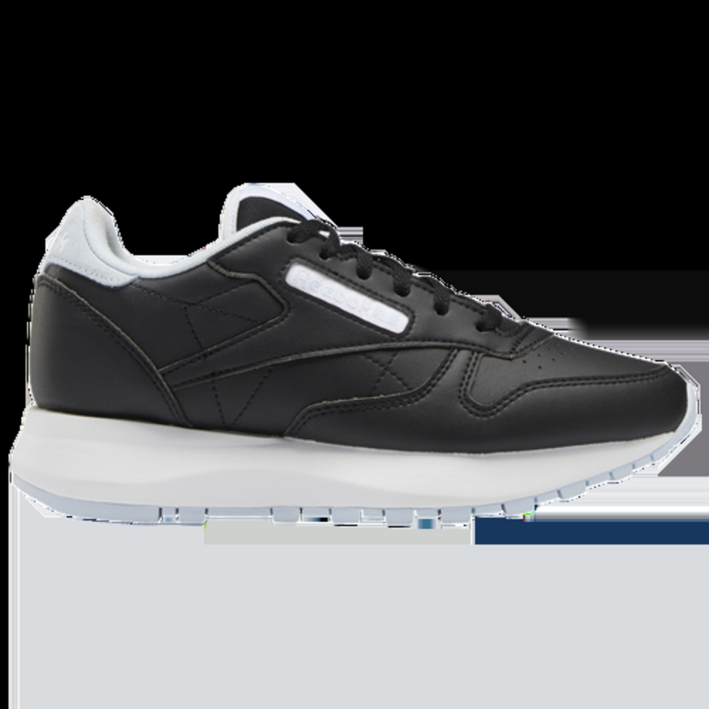 Reebok Unisex Child Classic Leather SP Running Shoes,Black/White, 4